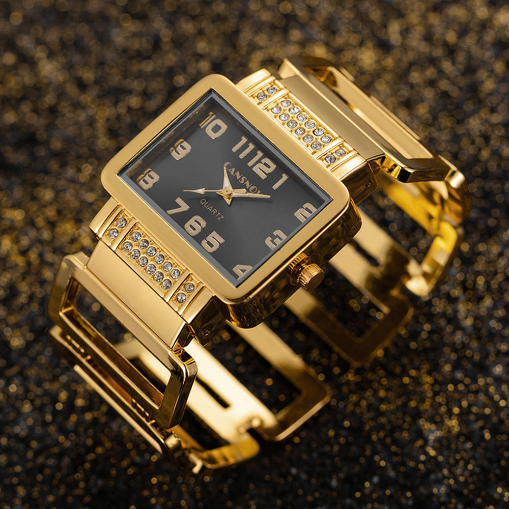Jewelry Watches Silver - Cansnow jam tangan wanita persegi panjang,