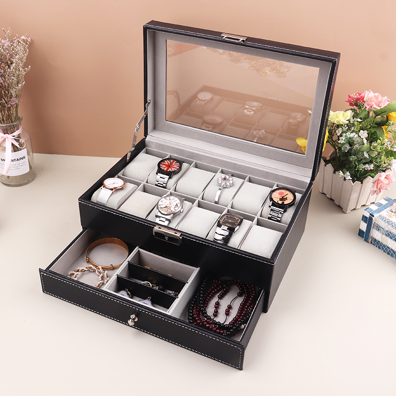 Best Jewelry Watches - Kotak jam tangan kulit PU 12