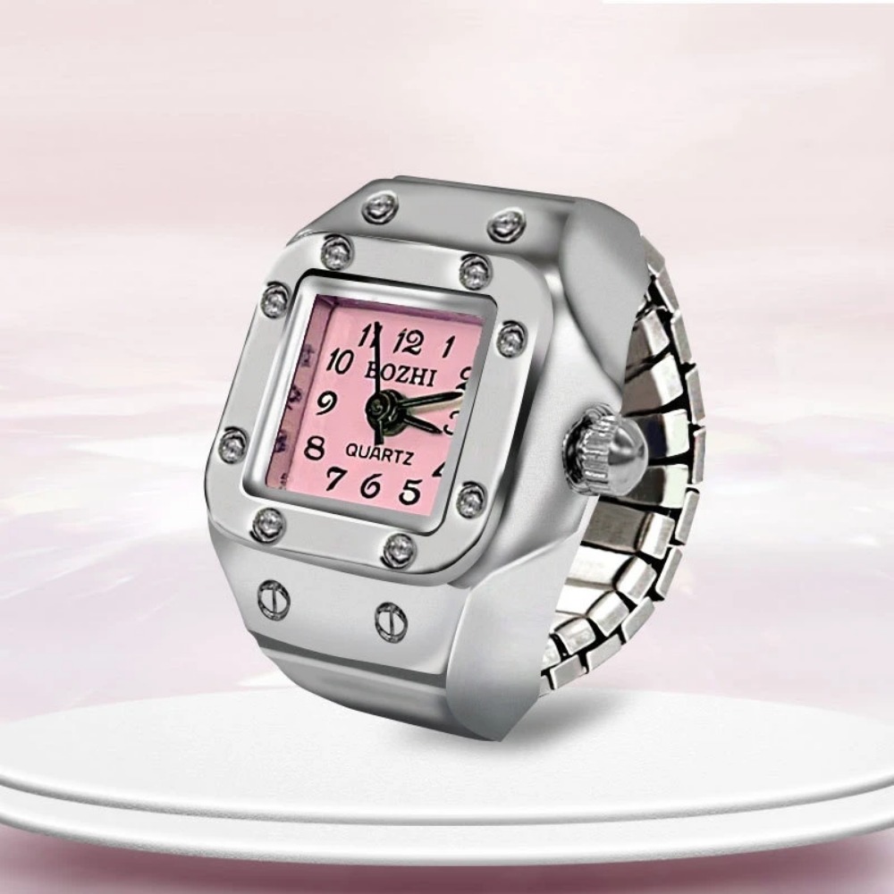 Mystery Jewelry Jar Watches - Jam Tangan Cincin Dial Persegi Kreatif