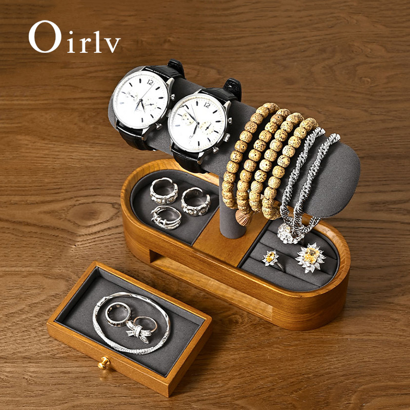 Jewelry Stand Watches - Oirlv Rak Organizer Jam Tangan Kayu