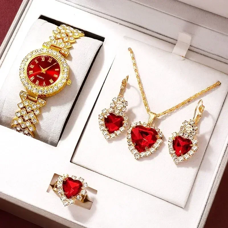 Mystery Jewelry Jar Watches - Jam tangan mewah emas wanita, Set