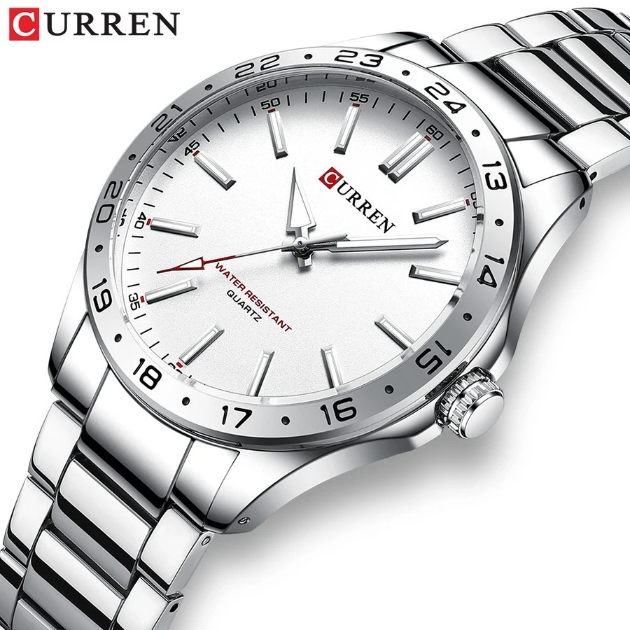 Jewelry Watches Silver - CURREN 8452 Jam Tangan Pria Bisnis
