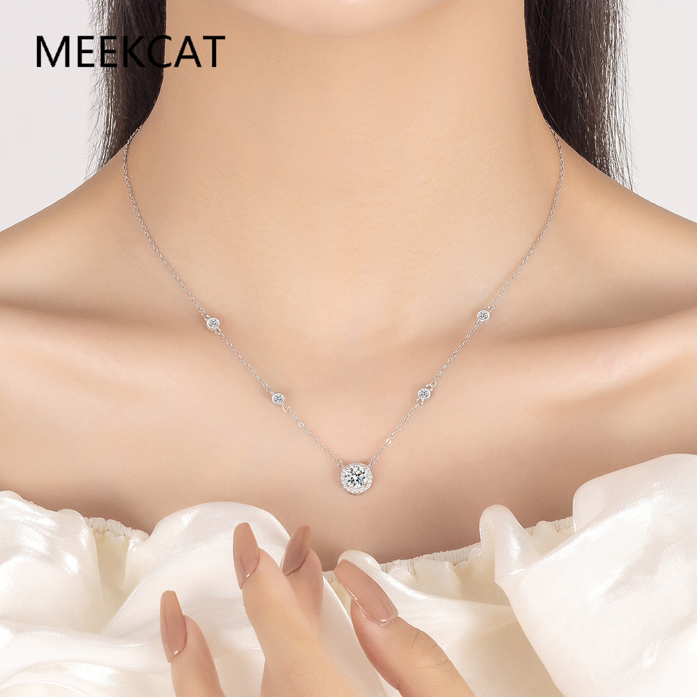 Kalung Moissanite 1/2/3CT untu - Crystal Choker Necklace ulasan dan harga