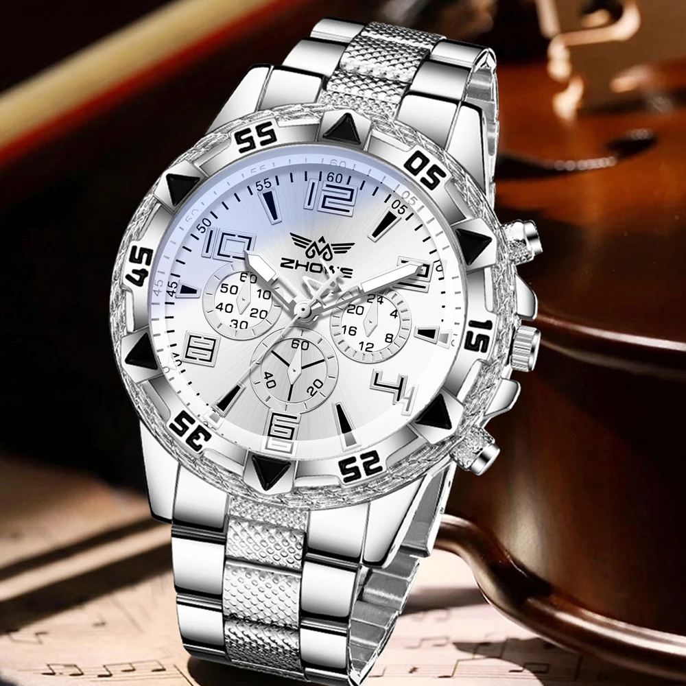 4PCS Set Perhiasan Pria Perak, - Jewelry Watches Silver ulasan dan harga