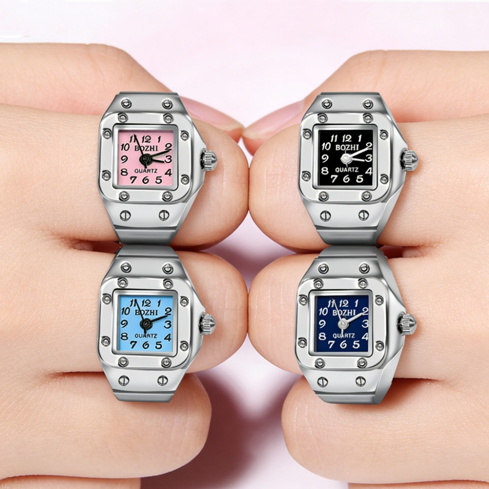 Jam Tangan Cincin Dial Persegi - Mystery Jewelry Jar Watches ulasan dan harga