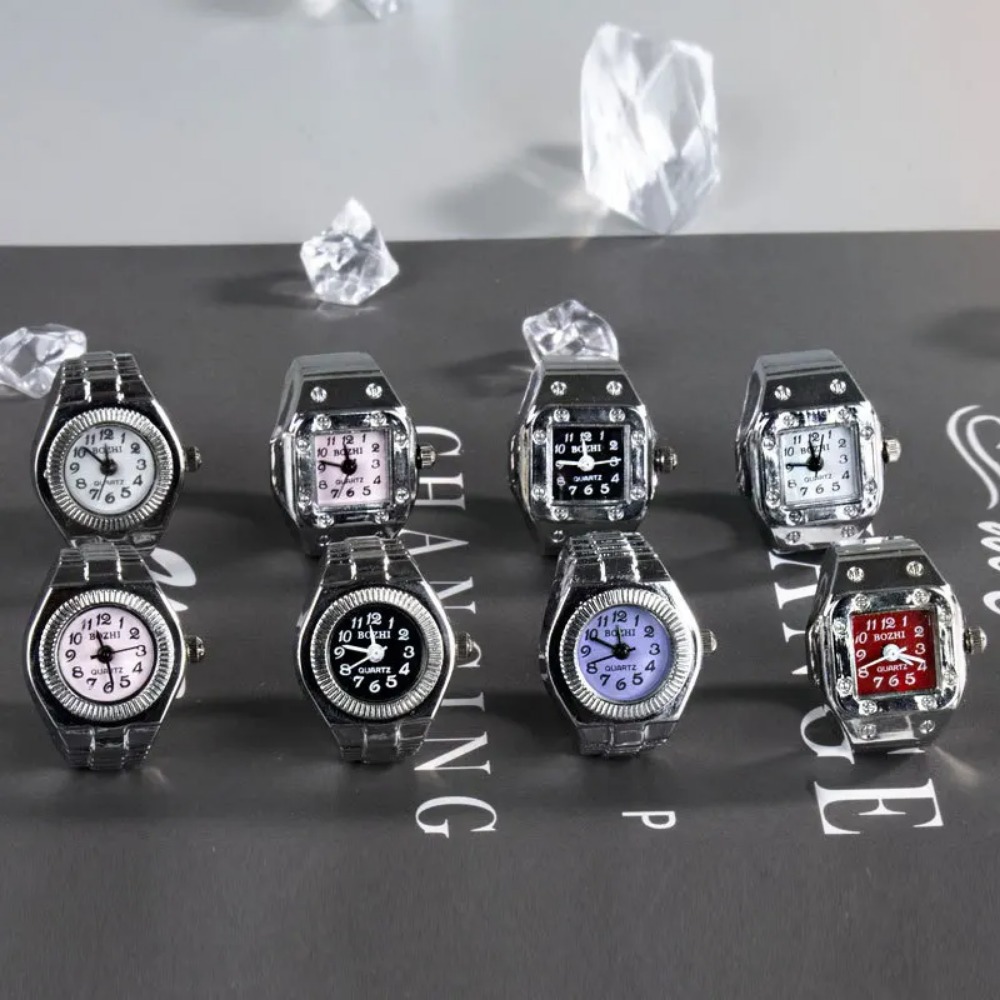 Jam Tangan Cincin Dial Persegi - Mystery Jewelry Jar Watches ulasan dan harga