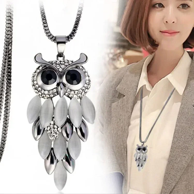 Kalung Liontin Burung Hantu Wa - Crystal Choker Necklace ulasan dan harga