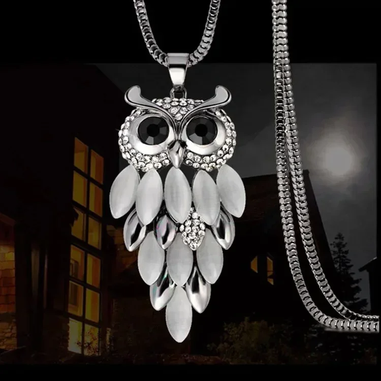 Kalung Liontin Burung Hantu Wa - Crystal Choker Necklace ulasan dan harga