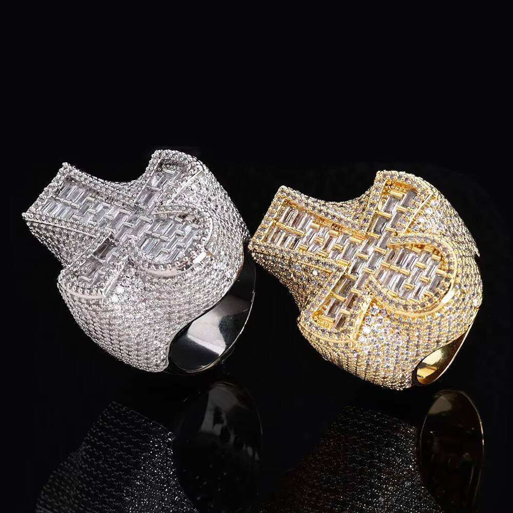 Cincin Salib Moissanite Emas 1 - Vvs Jewelry Watches ulasan dan harga