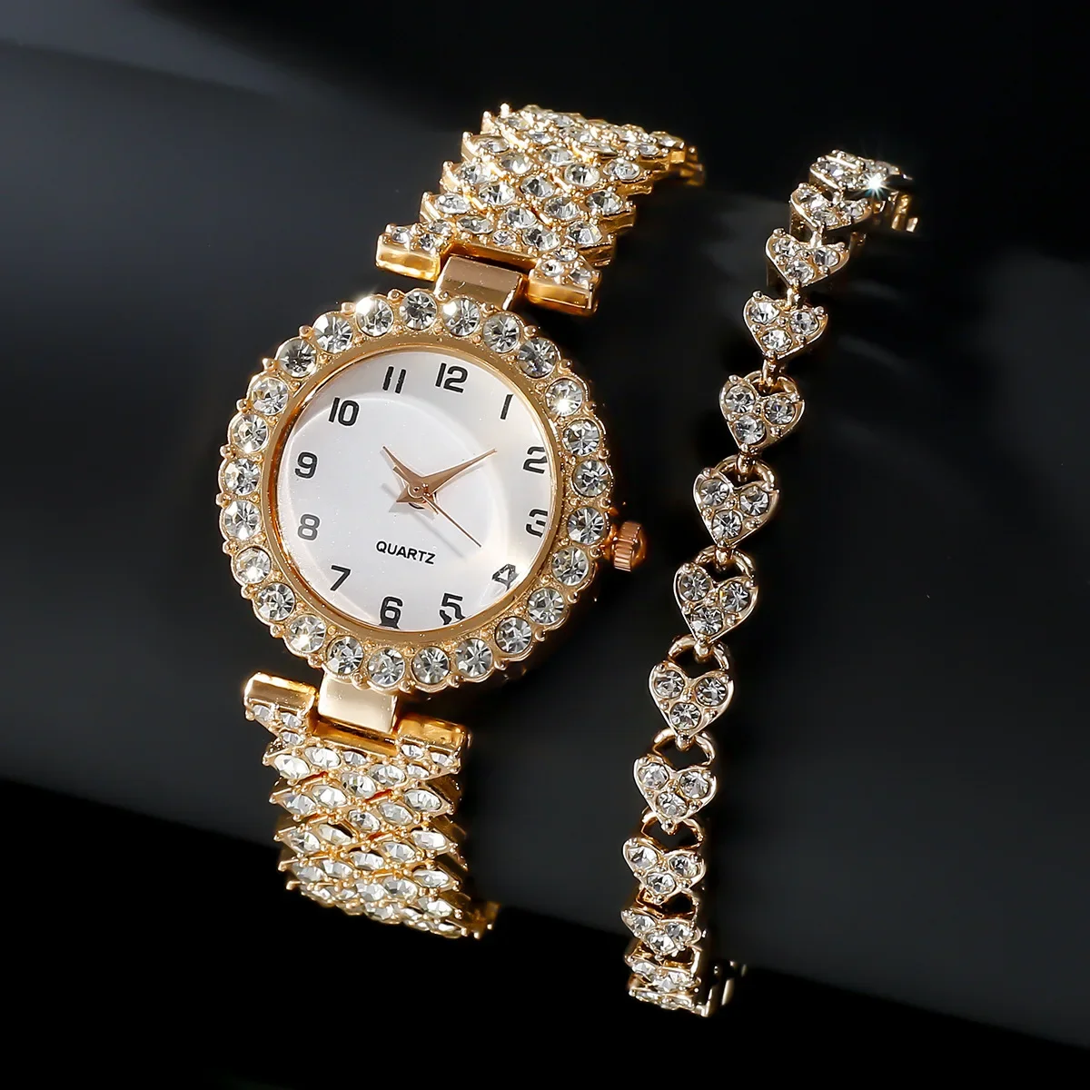1pcs/2pcs Set Jam Tangan Wanit - Jewelry Watches Silver ulasan dan harga