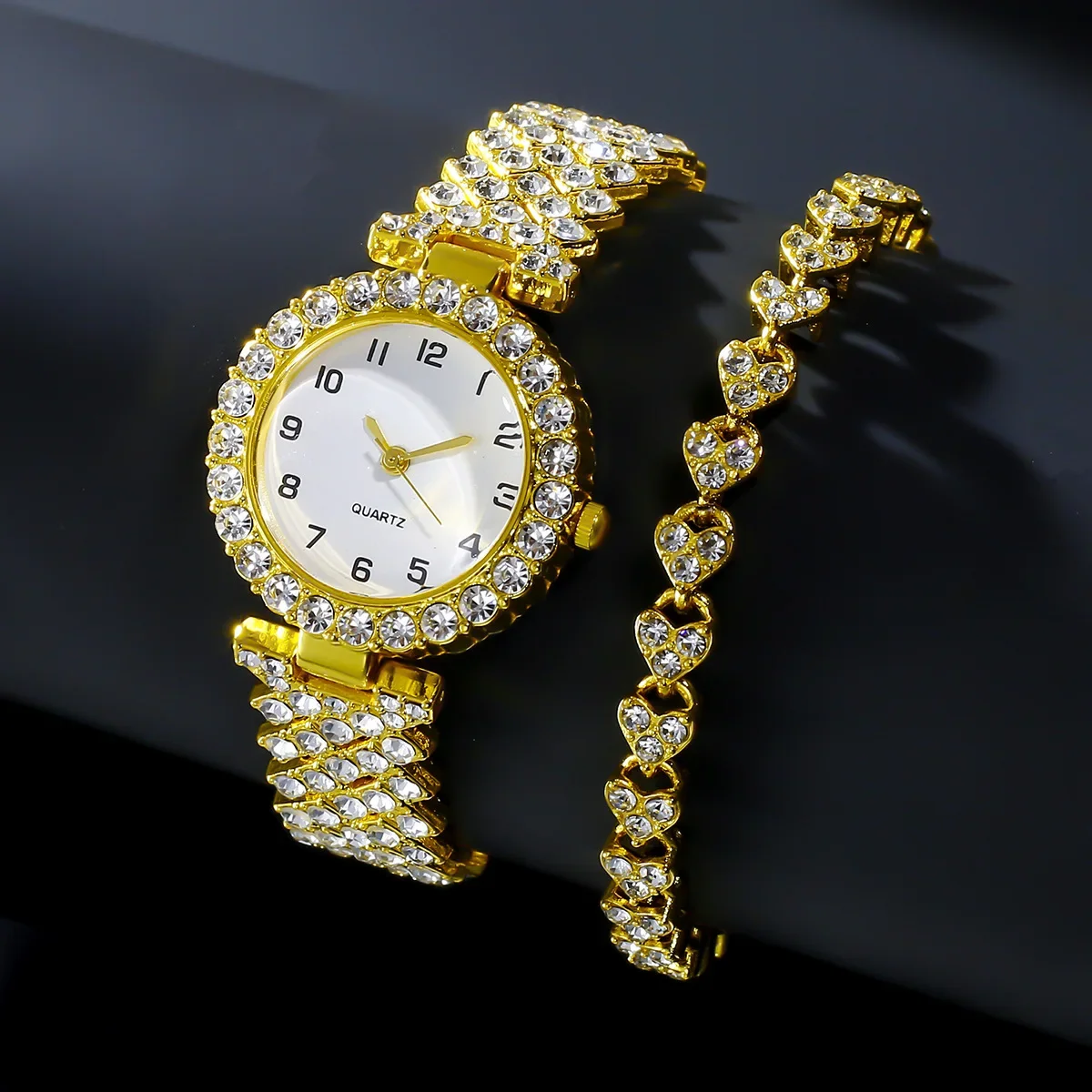 1pcs/2pcs Set Jam Tangan Wanit - Jewelry Watches Silver ulasan dan harga