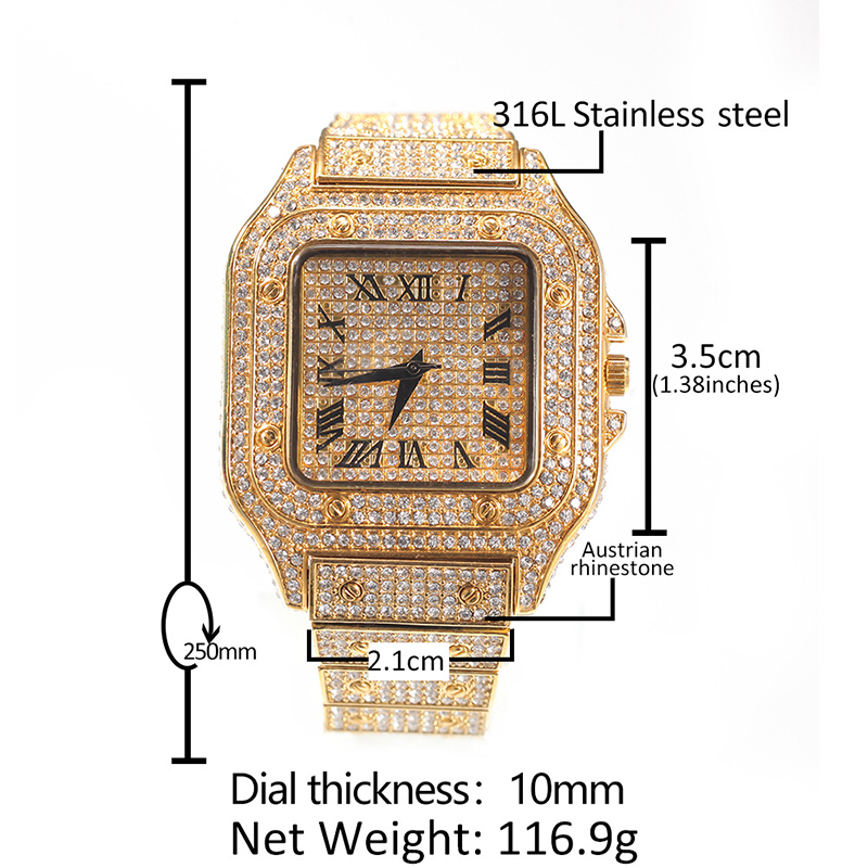 Jam Tangan Quartz Mewah Hip Ho - Jewelry Watches Silver ulasan dan harga