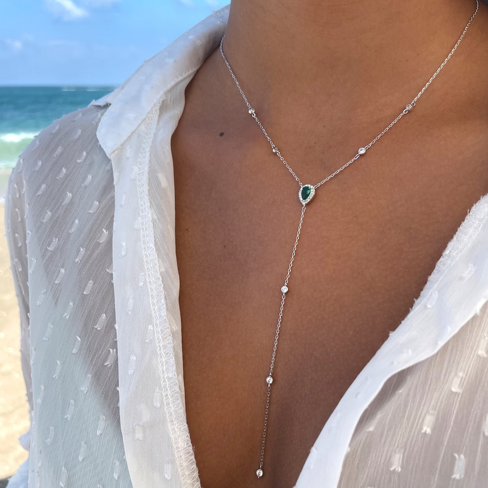 Stonefans kalung tetesan air m - Crystal Choker Necklace ulasan dan harga
