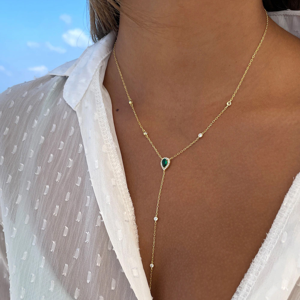 Stonefans kalung tetesan air m - Crystal Choker Necklace ulasan dan harga